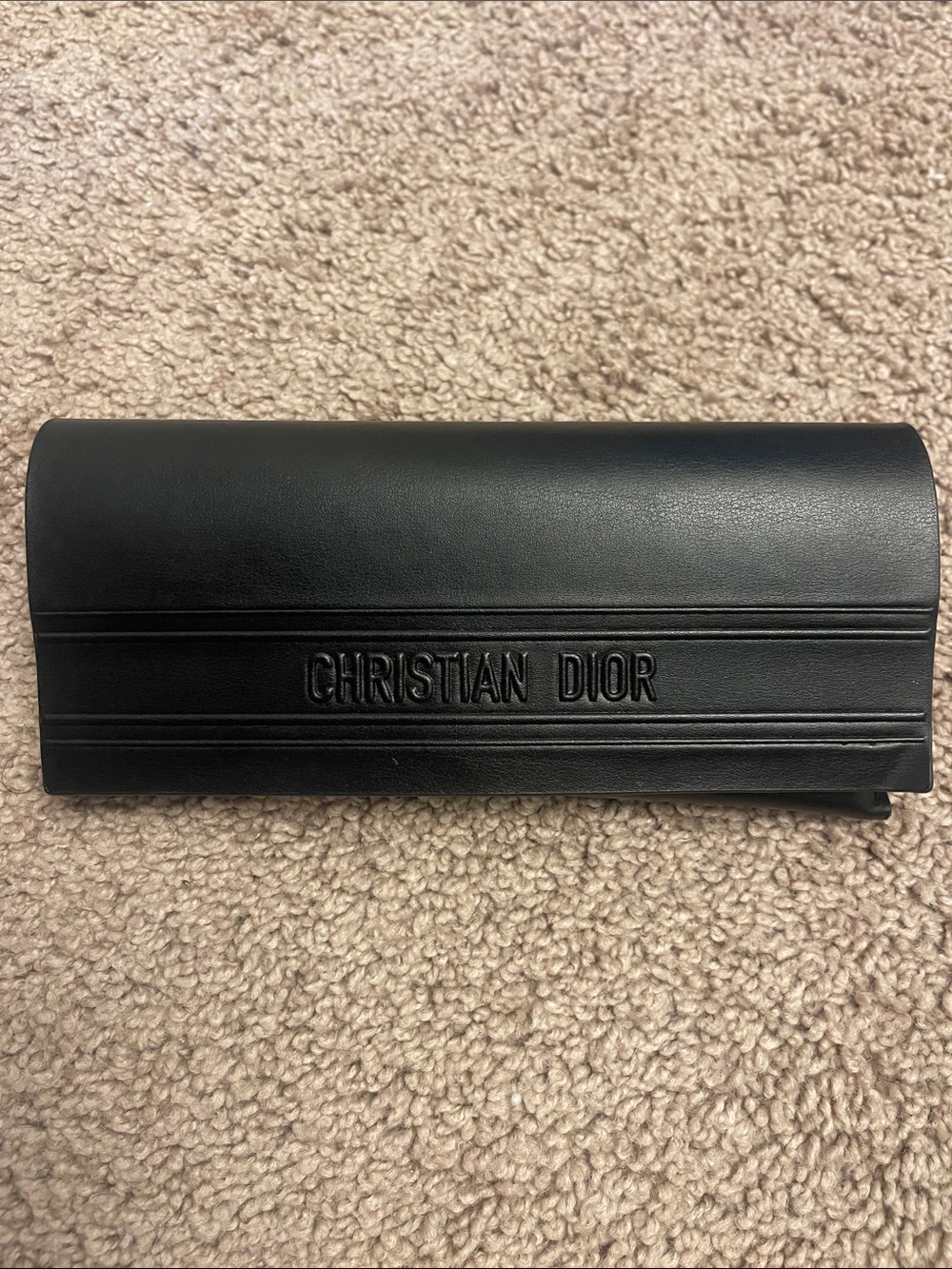 Dior Black Rectangular Sunglasses with Blue Lenses - Picture 3 of 3